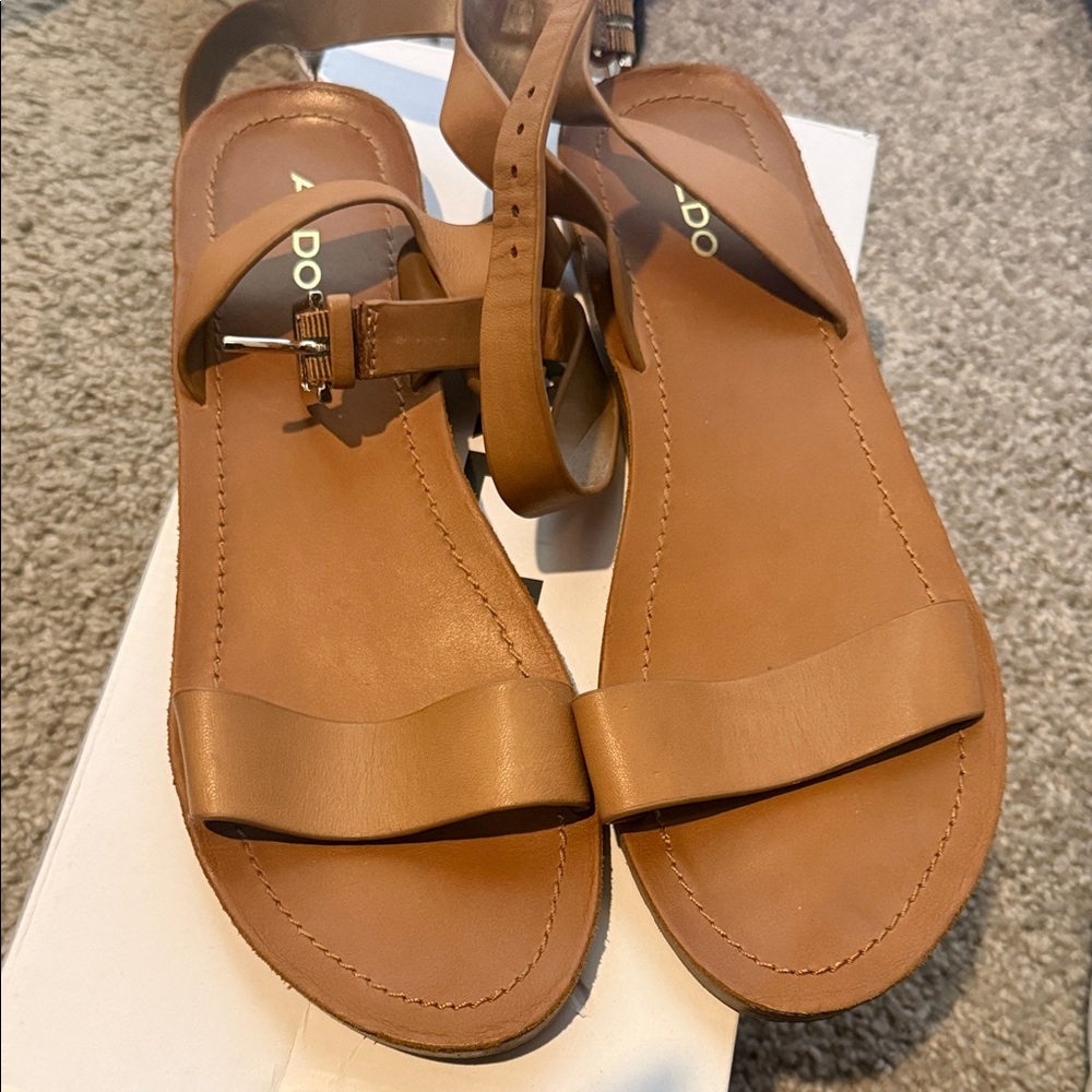Aldo Women's Brown Leather Sandals